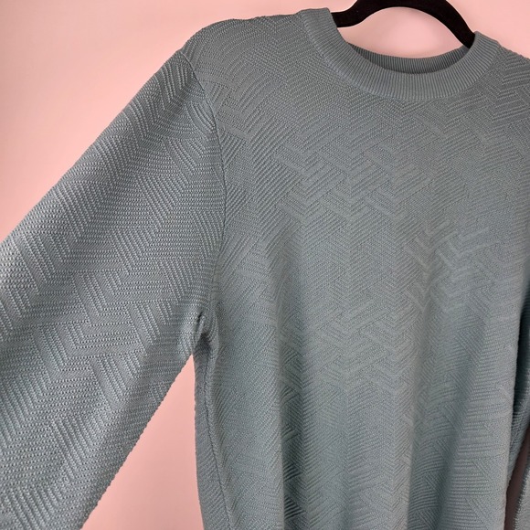 NWT Grafton Teal Textured Knit Crewneck Sweater Women's Size Small - Picture 9 of 9